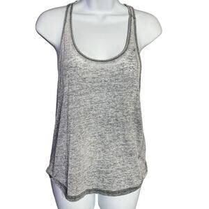 Reebok burnout heather gray racerback lightweight tank top small